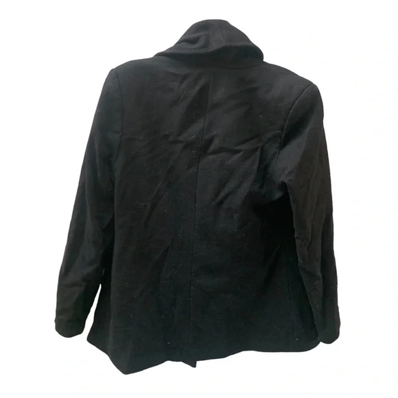 Ted Baker Black Virgin Wool Drape Wrap  Coat - Picture 2 of 14